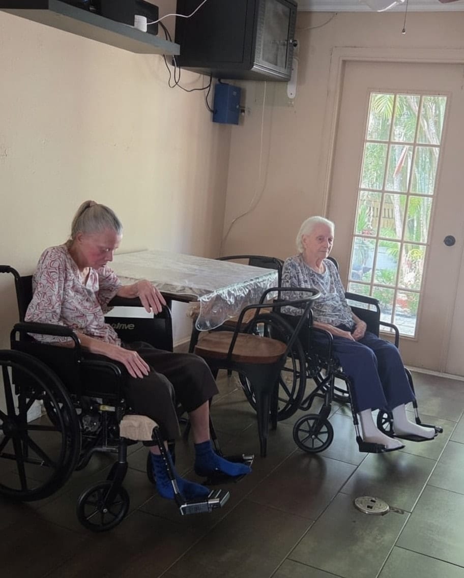 A quiet afternoon together in the Royal Palm common room.