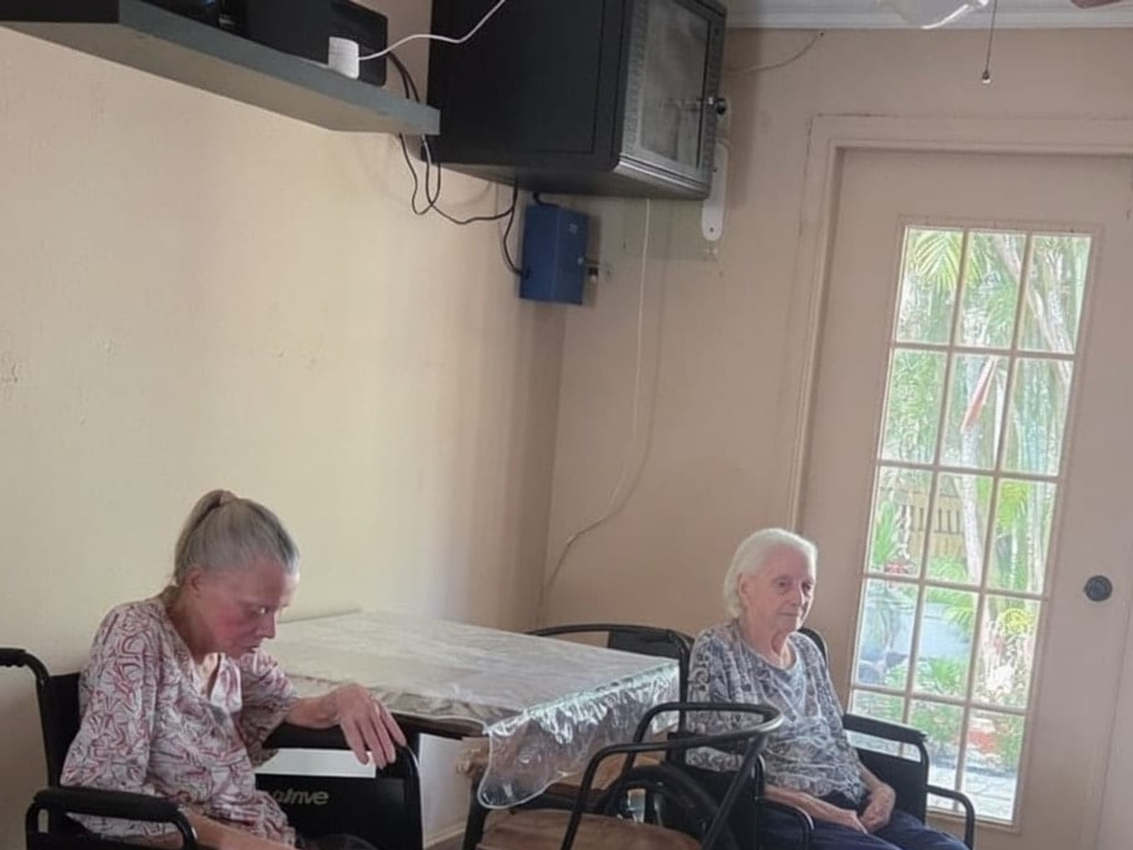 A quiet afternoon together in the Royal Palm common room.