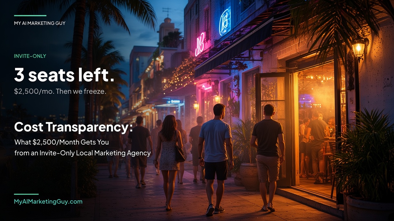 Cost Transparency: What $2,500/Month Gets You from an Invite-Only Local Marketing Agency